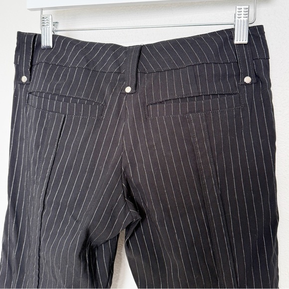 Vintage Y2K Lip Service Gangsta Pranksta Black Pinstripe Capri Pants Bondage - Picture 5 of 8